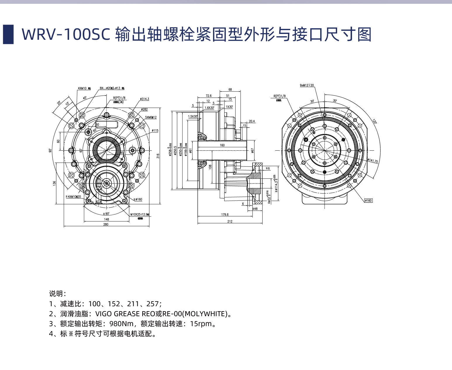 WRV-100SC减速机