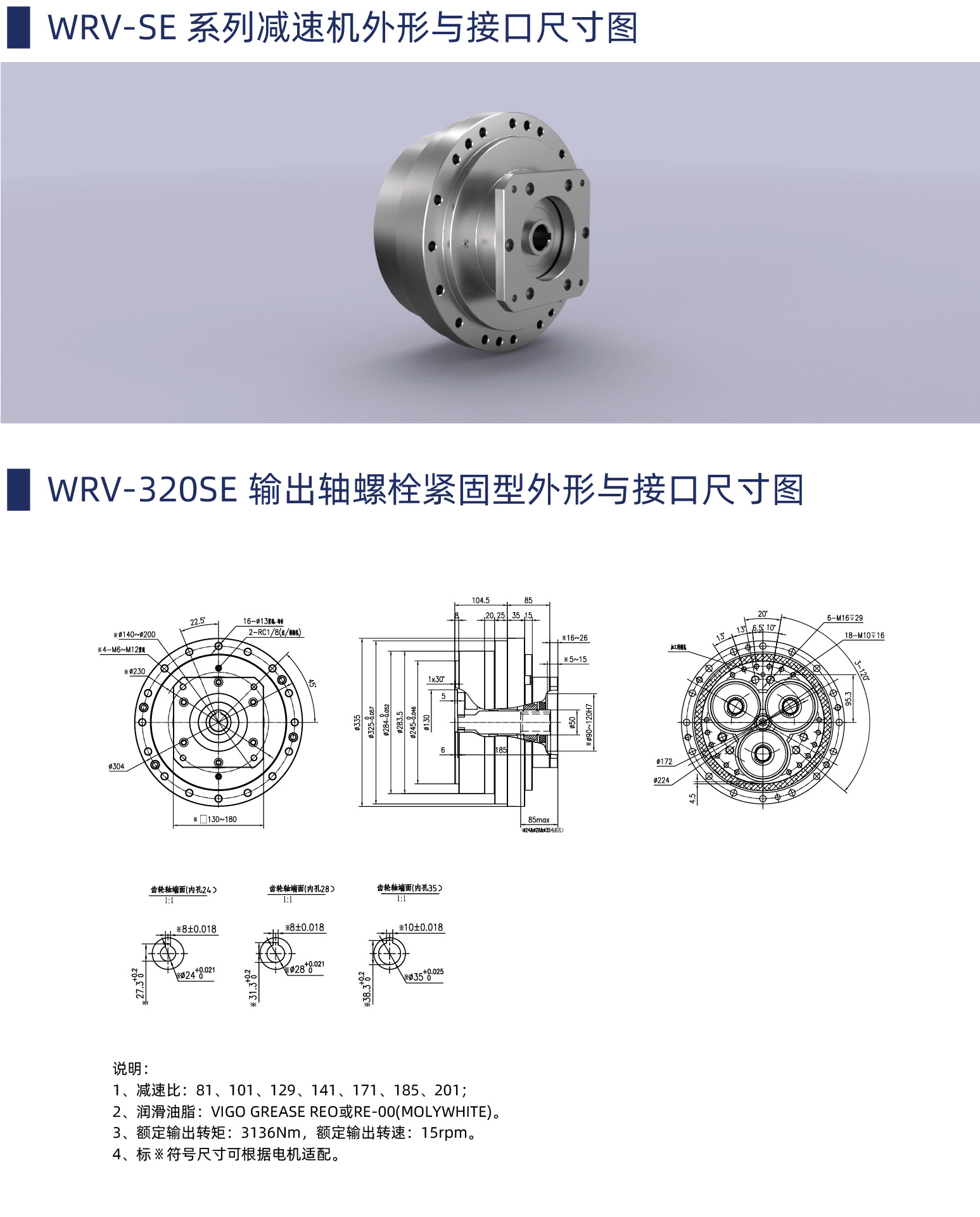 WRV-320SE减速机